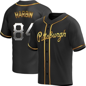 Replica Ryan Harbin Youth Pittsburgh Pirates Black Golden Alternate Jersey