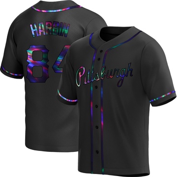 Replica Ryan Harbin Youth Pittsburgh Pirates Black Holographic Alternate Jersey