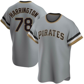 Replica Thomas Harrington Men's Pittsburgh Pirates Gray Road Cooperstown Collection Jersey