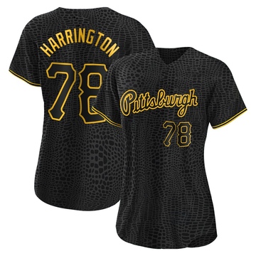 Replica Thomas Harrington Women's Pittsburgh Pirates Black Snake Skin City Jersey