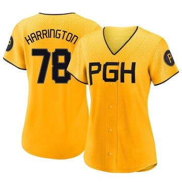 Replica Thomas Harrington Women's Pittsburgh Pirates Gold 2023 City Connect Jersey