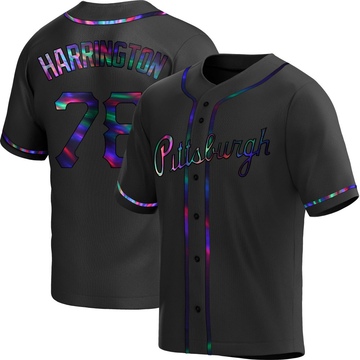 Replica Thomas Harrington Youth Pittsburgh Pirates Black Holographic Alternate Jersey