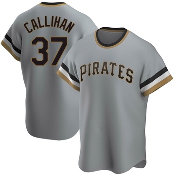 Replica Tyler Callihan Men's Pittsburgh Pirates Gray Road Cooperstown Collection Jersey