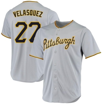 Replica Vince Velasquez Men's Pittsburgh Pirates Gray Road Jersey