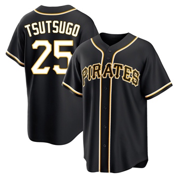 Replica Yoshi Tsutsugo Youth Pittsburgh Pirates Black Fashion Out Jersey